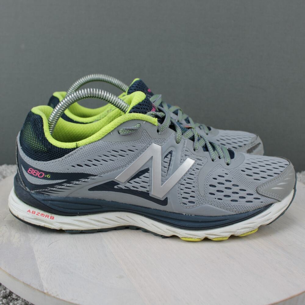 New Balance 880v6 Running Shoes Mens Size 9 Gray Green Athletic Comfort